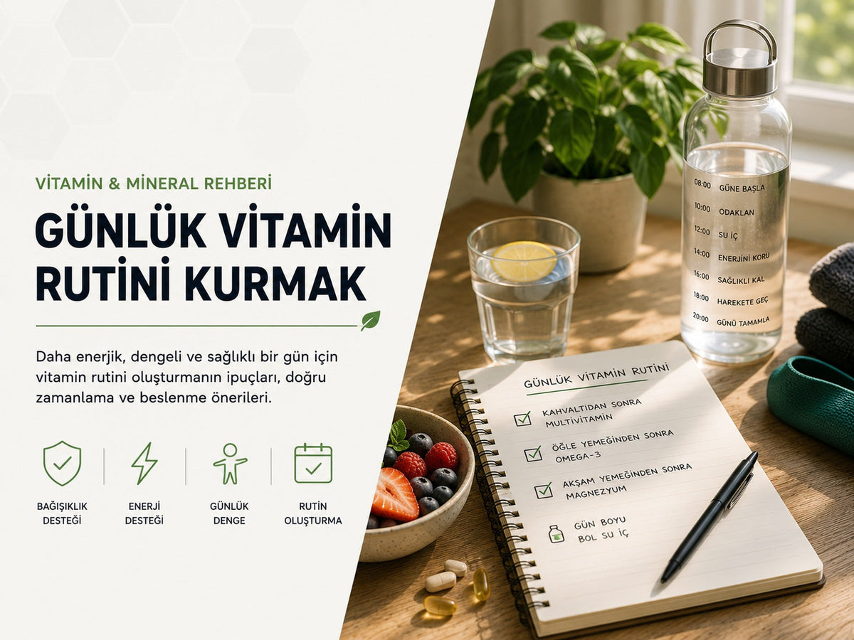 Günlük Vitamin Rutini Nasıl Kurulur? Sade ve Sürdürülebilir Takviye Rehberi