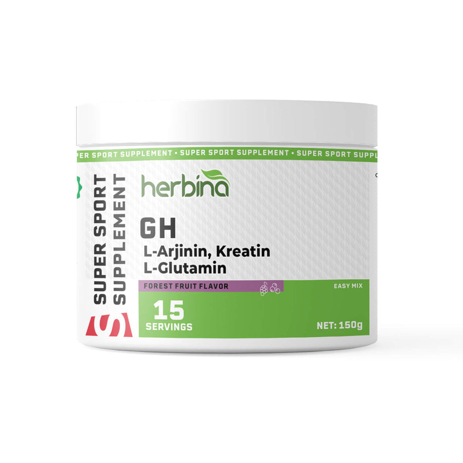Herbina Super Sport GH L-Arjinin Kreatin L-Glutamin 150 g ürün ambalajı