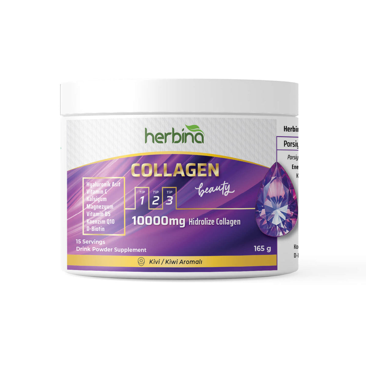 Herbina Super Sport Collagen Beauty 10000 mg 165 g ürün ambalajı